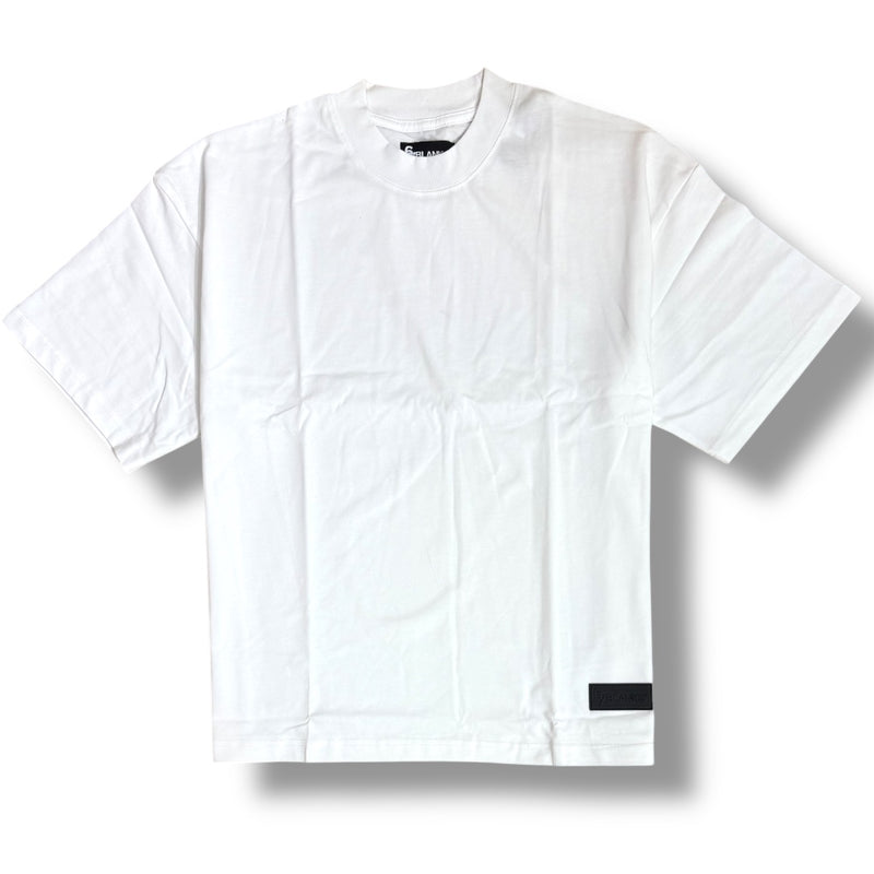 67 ‘BLANK’ Premium Heavyweight Oversized Boxy Shirt (White) - FRESH N FITTED