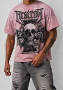 First Row ‘Steel Angels’ T-Shirt in Silver Pink