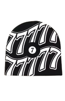 7M 'JACKPOT' Jacquard Beanie (Black/White) - FRESH N FITTED