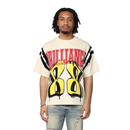 Smoke Rise 'Victory Flocking' Wide Crop Shirt (Wood Ash) KT25578 - FRESH N FITTED