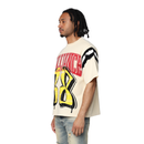 Smoke Rise 'Victory Flocking' Wide Crop Shirt (Wood Ash) KT25578 - FRESH N FITTED