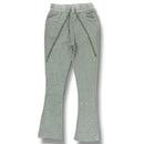 Rebel Denim 'Diamond' Fleece Stack Flared Sweat Pants (Sage) 652-455