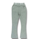 Rebel Denim 'Diamond' Fleece Stack Flared Sweat Pants (Sage) 652-455
