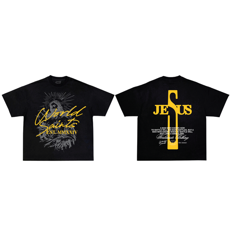 WRLDSNTS 'JeSus' T-Shirt (Black) - FRESH N FITTED