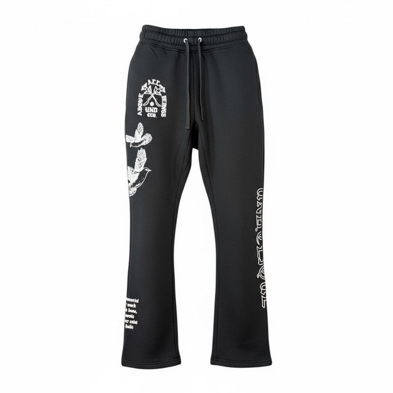 Highly Undrtd 'Above All' Stacked Joggers (Black) UF5204