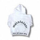 Protector and Maintainer 'ICY' Studded Pullover Hoodie (White/Black) - FRESH N FITTED