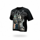 BKYS 'No Fear' Cropped Rhinestone T-Shirt (Black) T1385