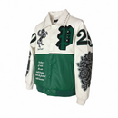 8IGHTH/DSTRKT 'Pegasus' Varsity Jacket (Green/ Natural) DF5506 - FRESH N FITTED