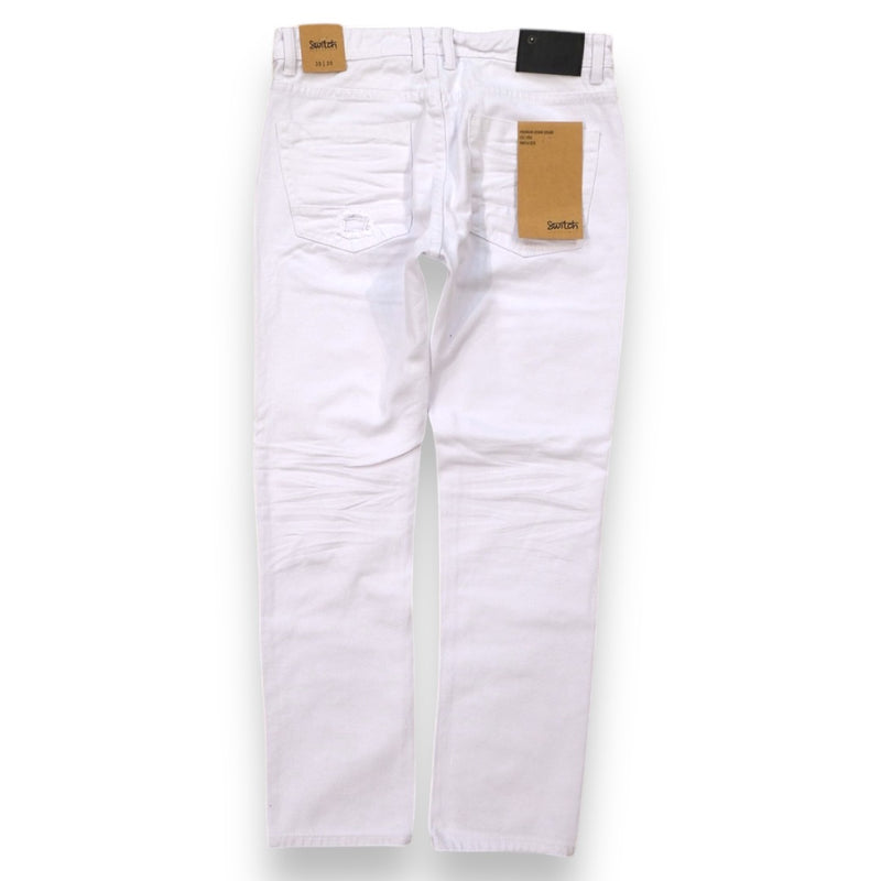 Switch 'Damaged Basic' Denim (White) SF4600 - FRESH N FITTED