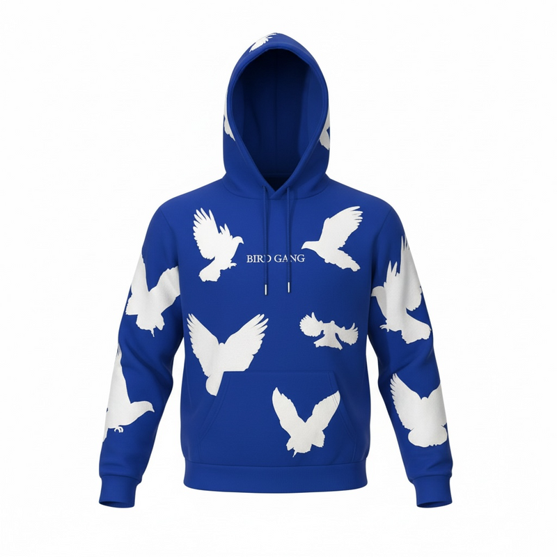 Black Pike 'Bird Gang' Hoodie (Royal Blue) FB2531S - FRESH N FITTED