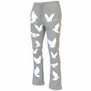 Black Pike 'Bird Gang' Stacked Sweatpants (H. Grey) FB2531S - FRESH N FITTED