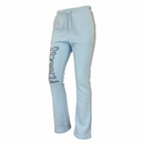 Black Pike Fearless Rhinestone Stacked Sweats (Lt.Blue) FB2530S