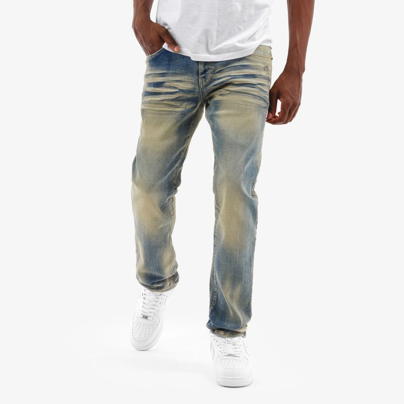 Copper Rivet 'Destroy Effect' Cross Hatch Denim (DTB) 533016