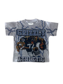 FWRD Kids 'Grizzly' Rhinestone Jersey T-Shirt (Grey/Royal) FW-180826LK/K