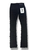 FWRD Kids 'Distressed Frayed' Stacked Denim  back view