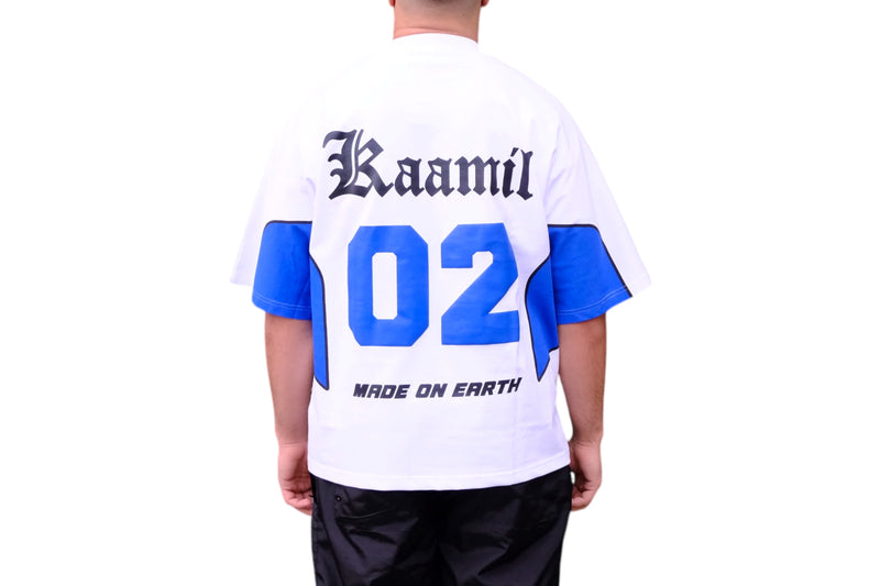 KML ‘MILAN’ T-Shirt (White/Blue) - FRESH N FITTED