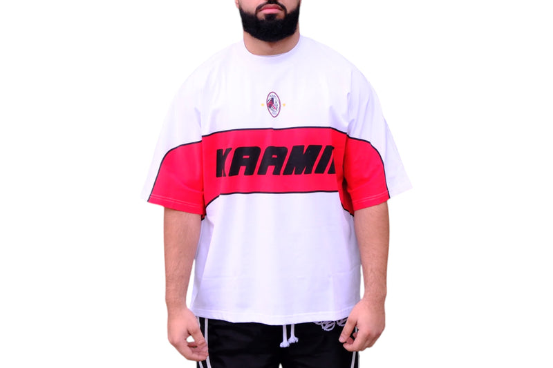 KML ‘MILAN’ T-Shirt (White/Red) - FRESH N FITTED