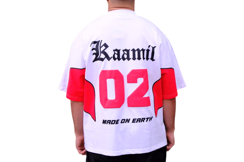 KML ‘MILAN’ T-Shirt (White/Red) - FRESH N FITTED