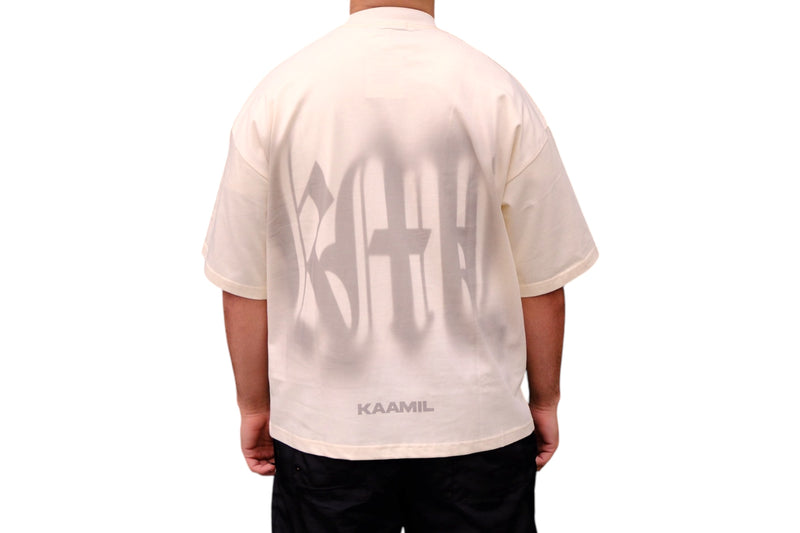 KML ‘BLUR’ T-Shirt (Cream) - FRESH N FITTED