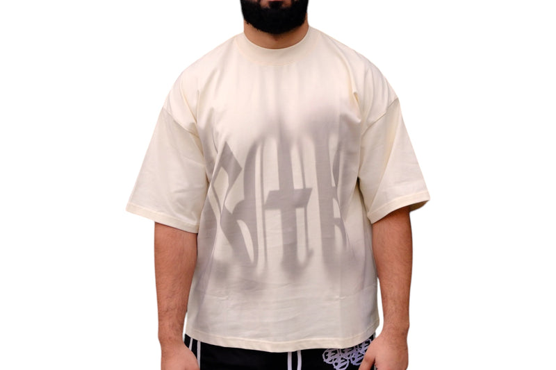KML ‘BLUR’ T-Shirt (Cream) - FRESH N FITTED