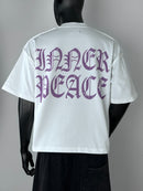 Inner Peace Wings Of Power Oversized Cropped T-Shirt (White)