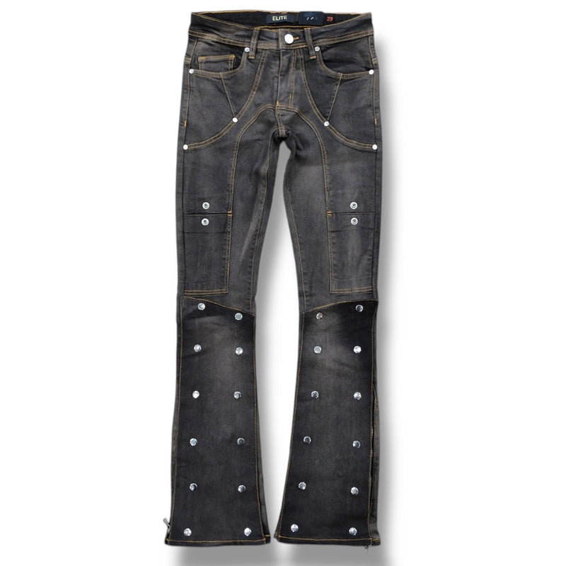Elite Denim Padded Premium Stacked Jeans (Bronze) 19426 - FRESH N FITTED