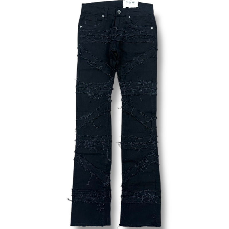 FWRD 'Crossover Stacked Denim' FW-330216 (Jet Black) - FRESH N FITTED