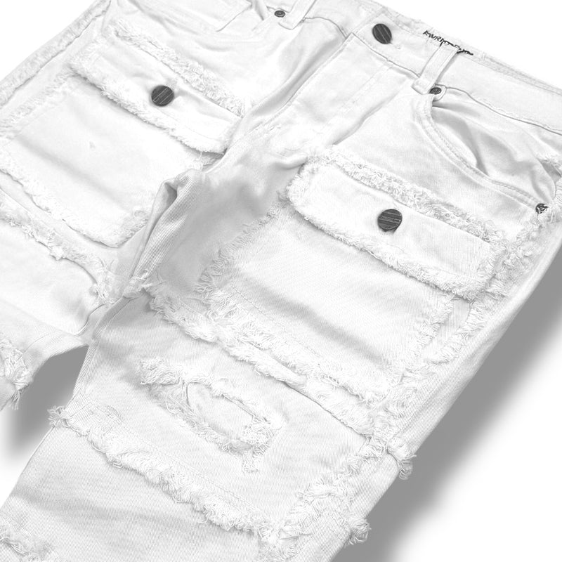 FWRD 'Static Layer Twill Stacked Denim' FW-330044 (White) - FRESH N FITTED