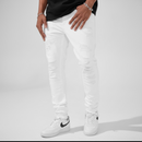 Jordan Craig Sean 'Alkaline' Fit Denim W/ Shreds (White) JS2337A - FRESH N FITTED