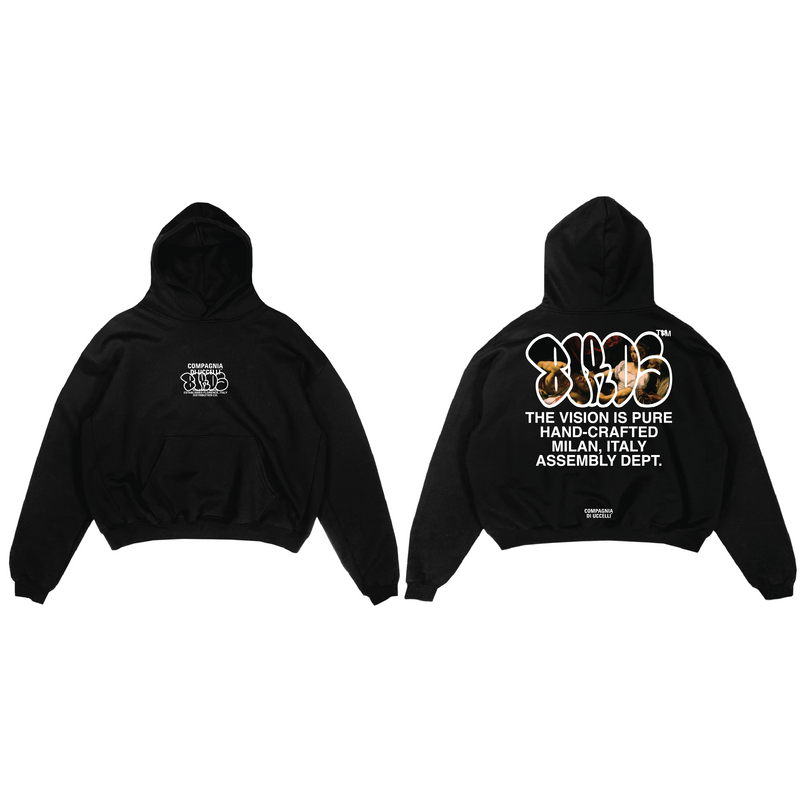 Birds 'Kiss Of Death' Onyx Ultra-Premium Oversized Hoodie - FRESH N FITTED