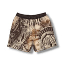 Rebel Minds 'Weeping Liberty' Board Shorts (Brown) 610-14917 - FRESH N FITTED