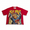 BKYS 'Start' Cropped Rhinestone T-Shirt (Red) T1368 - FRESH N FITTED