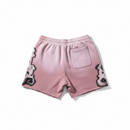 Rare Peace 'Mask' Rhinestone Shorts (Dust Pink) RS6004 - FRESH N FITTED