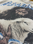 Rare Peace 'America First' Oversized Rhinestone Cropped Thermal Shirt (Light Khaki) RT6025 - FRESH N FITTED