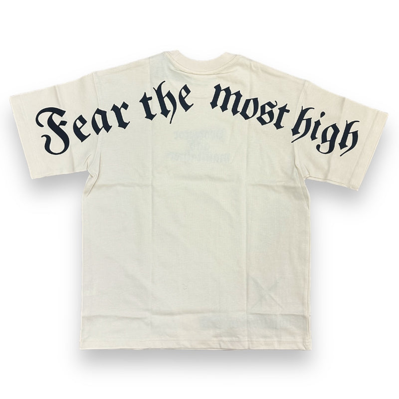 Protector and Maintainer 'Fear The Most High' T-Shirt (Cream/Black) - FRESH N FITTED
