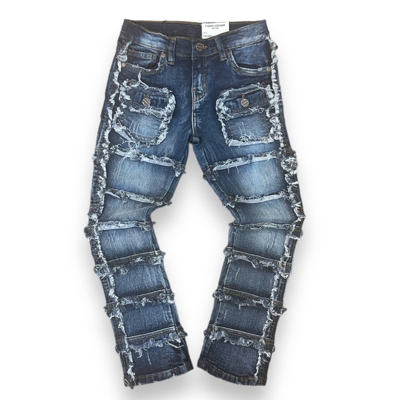 FWRD Kids 'Patchwork' Stacked Denim (S.Blue) FW-33958K - FRESH N FITTED