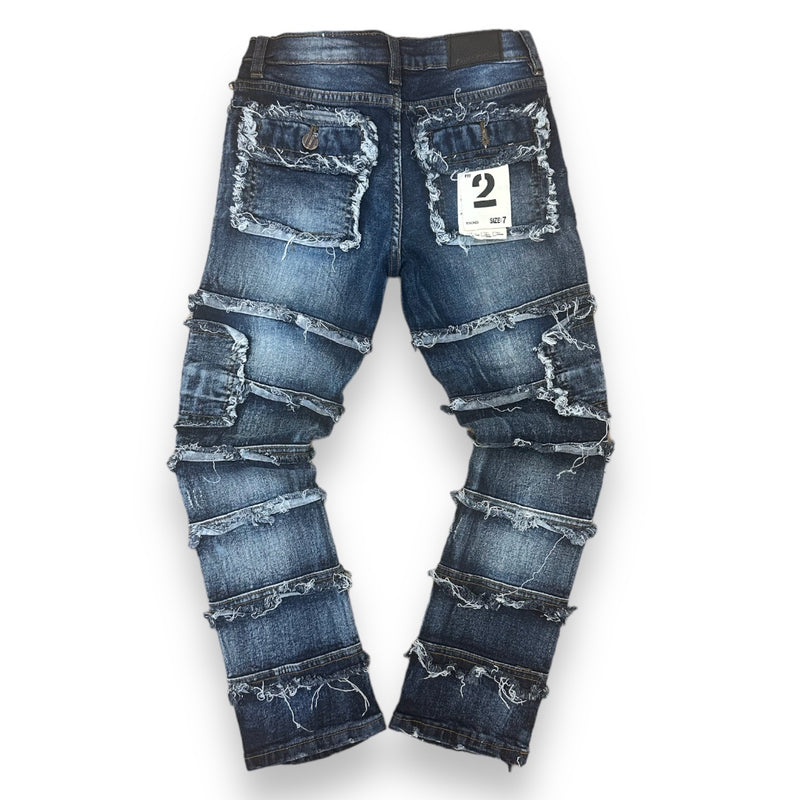 FWRD Kids 'Patchwork' Stacked Denim (S.Blue) FW-33958K - FRESH N FITTED