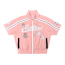 Crafted Nylon Track Suit Zip-up (Pink) CR573