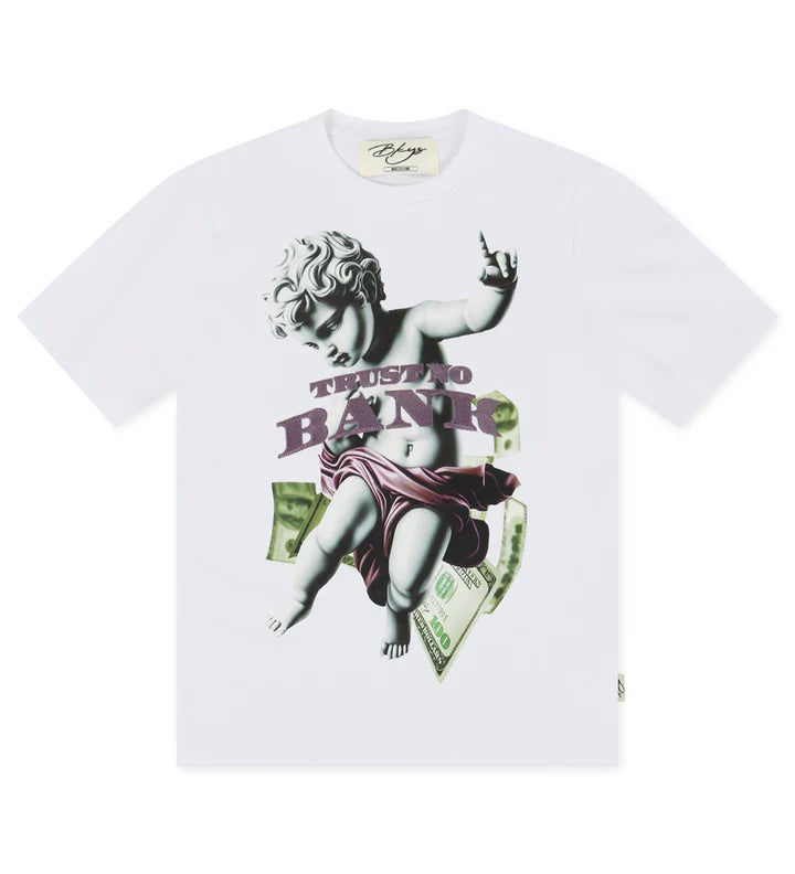 BKYS 'Bank' Over Sized T-Shirt (White) T1095 - FRESH N FITTED