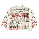 Prestige 'Money Power Respect' Cropped Tee (Cream)