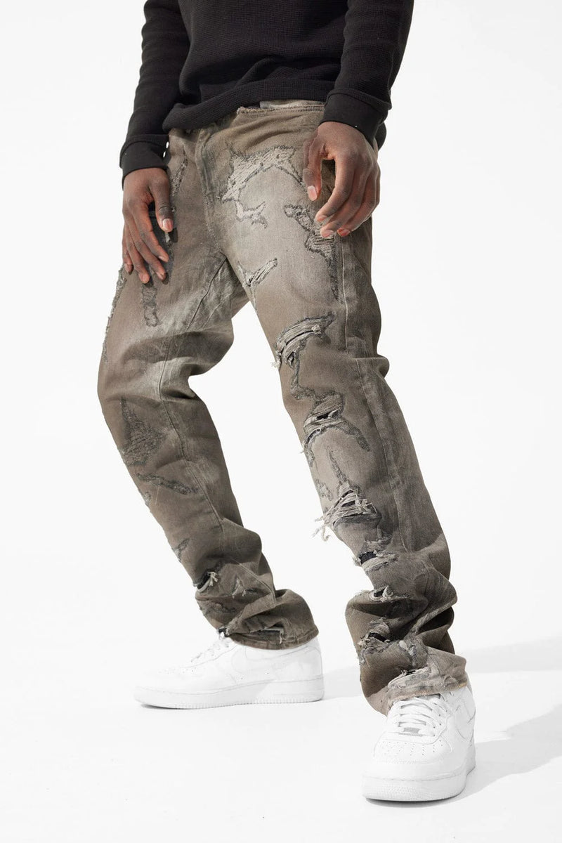 Jordan Craig Collins 'Los Alamos' Heavy Shredded Denim (Sandstone) JC1178 - Fresh N Fitted Inc