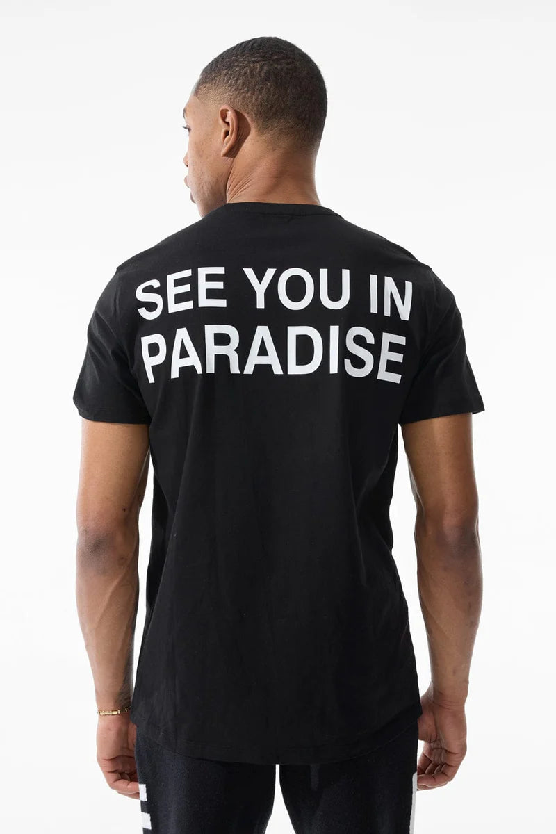 Jordan Craig "Paradise" T-Shirt (Black/White) 2565A - FRESH N FITTED