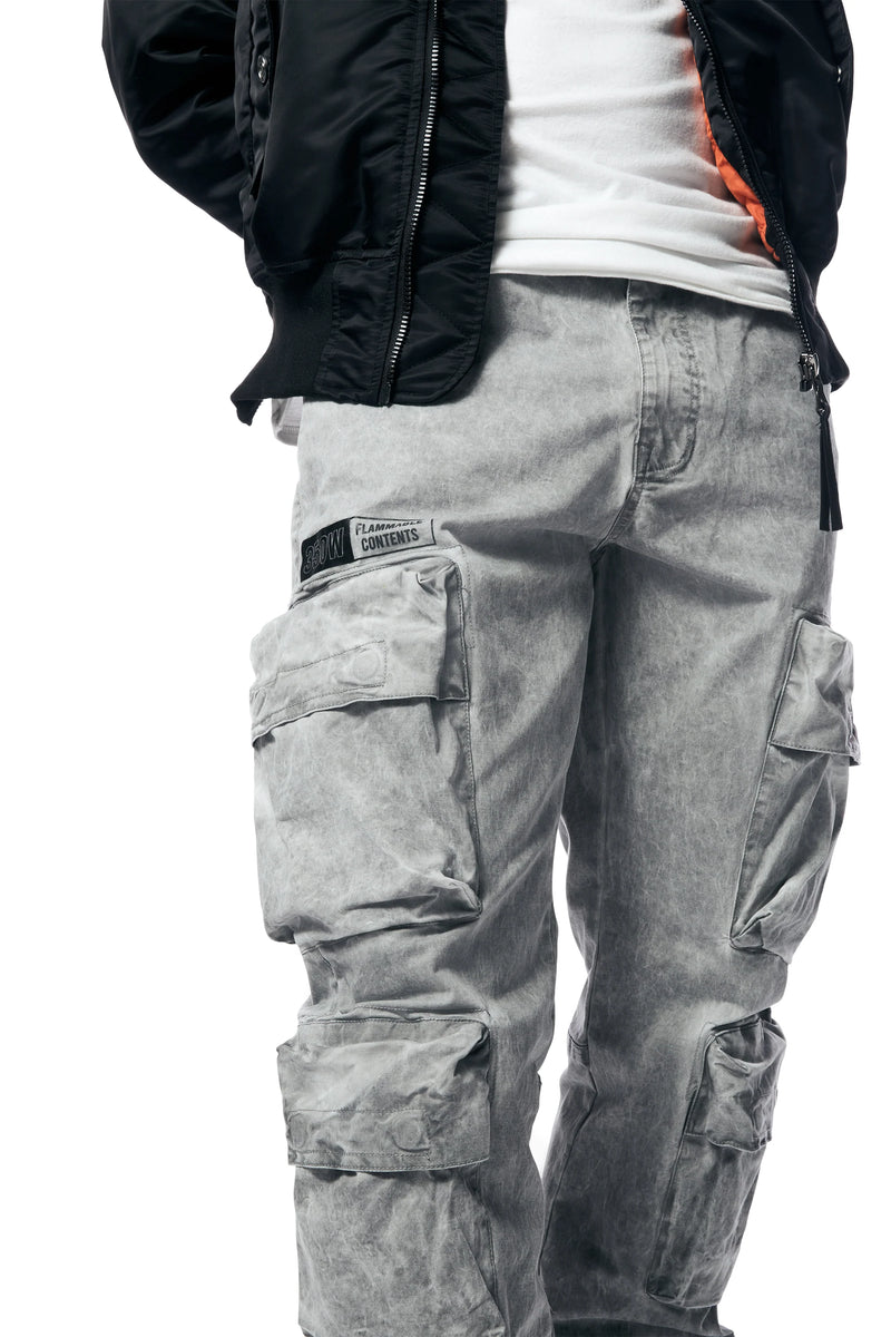 Smoke Rise 'Utility Twill Cargo' Pants (Lt. Gray) JP23527 - Fresh N Fitted Inc