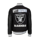 Pro Standard 'Las Vegas Raiders Split Logo' Varsity Jacket (Black) FOR6410389 - FRESH N FITTED