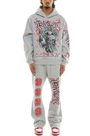 KDNK 'Translucent' Stacked Sweatpants (H.Grey) KNC025S - FRESH N FITTED