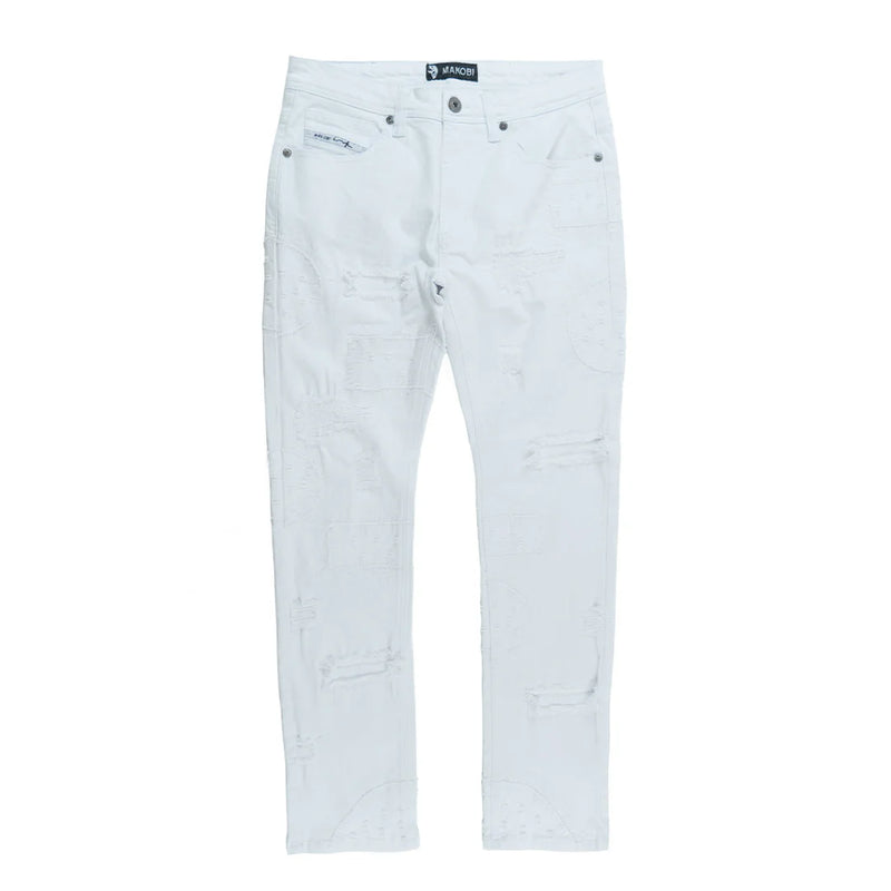 Makobi 'Mancini' Denim (White) M1945 - FRESH N FITTED