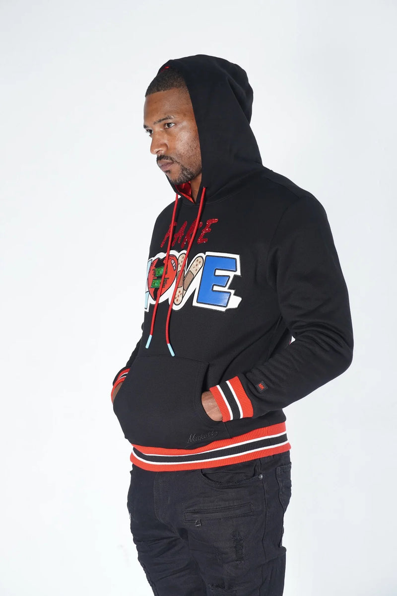Makobi 'Fake Love' Hoodie (Black) M4760 - FRESH N FITTED