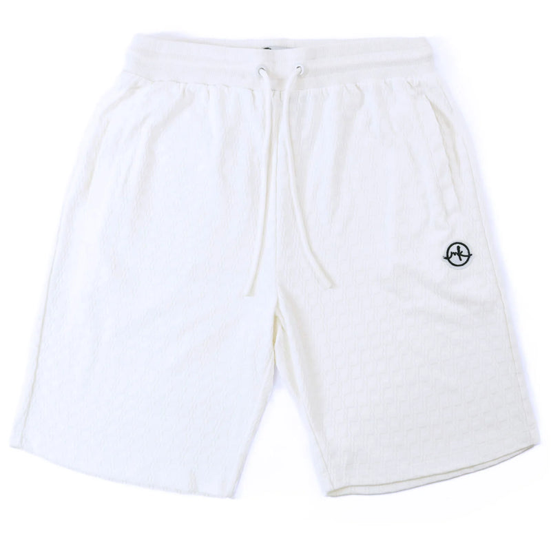 Makobi 'Modena Knit' Shorts (White/Black) M612 - FRESH N FITTED