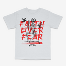 R3TRO WORLD 'Faith Over Fear' Tee (Silver/Red)
