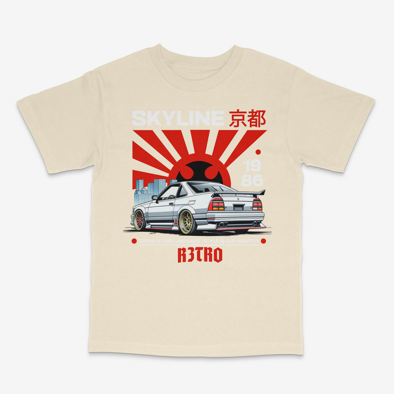 R3TRO WORLD 'Racing' Tee (Cream) - FRESH N FITTED
